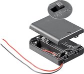 Batterijhouder voor 3 AA-batterijen - waterafstotend - kabel met open einde