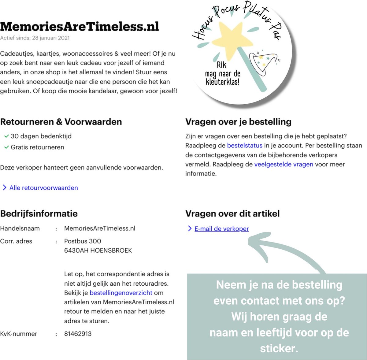 Traktatie Naamstickers Hocus Pocus Toveren Groen - 20 stuks - Afscheid Peuterspeelzaal Kinderdagverblijf Basisschool - Kleuterklas | Sluitsticker - Gepersonaliseerd — afbeelding 5