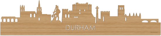 Skyline Durham Bamboe hout - 120 cm - Woondecoratie - Wanddecoratie - Meer steden beschikbaar - Woonkamer idee - City Art - Steden kunst - Cadeau voor hem - Cadeau voor haar - Jubileum - Trouwerij - WoodWideCities