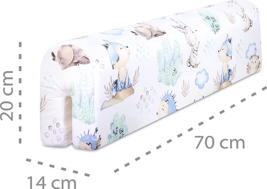 Sevibaby Grijs 3-in-1 Braided Bedbumper en Babynest 521-13