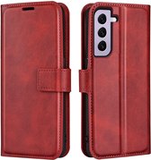 Lunso - Geschikt voor Samsung Galaxy S23 - cover bookcase hoes - Rood
