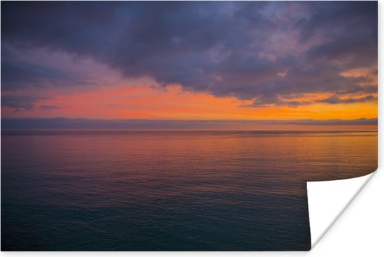 Zonsopkomst over de Middellandse Zee Poster 60x40 cm - Foto print op Poster (wanddecoratie)