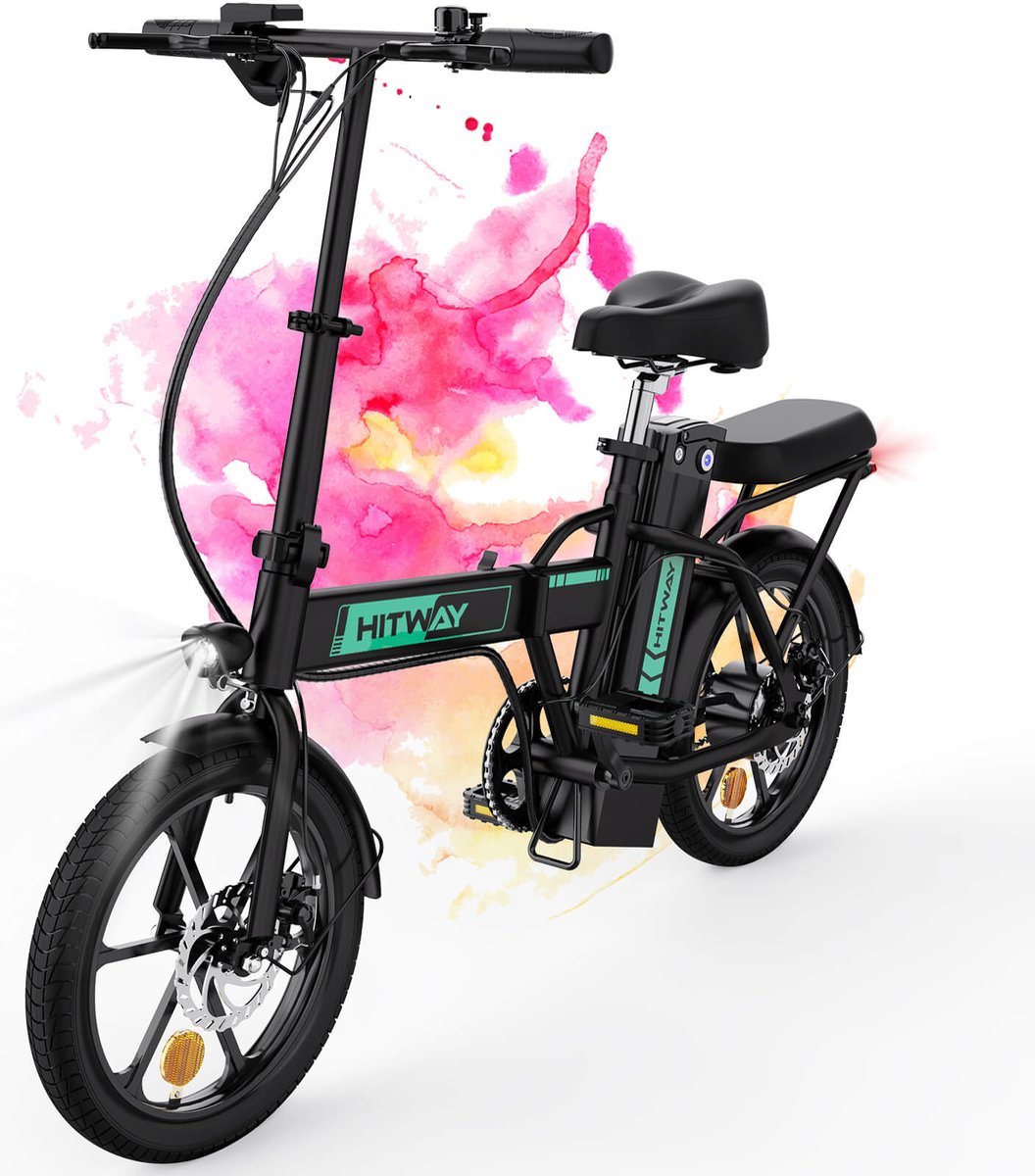 Hitway E Bike elektrische fiets vouwfiets City EBike voor heren en dames 36V 8.4Ah batterij 25km h 35 70km 16"" 250W motor