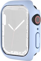 By Qubix Apple Watch 45mm Hard case (open front) - Lichtblauw - Geschikt voor Apple Watch 45mm hoesje - screenprotector - Bescherming iWatch -