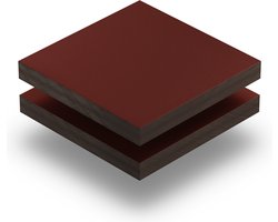 HPL wijnrood structuur 6 mm RAL 3005 - 110x60cm