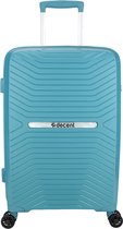 Decent CROSS-ONE Middelmaat koffer 66x42x26 – Reiskoffer met wielen - Lichtgewicht koffer – Reiskoffer middenmaat - Veilig TSA Cijferslot – Petrol
