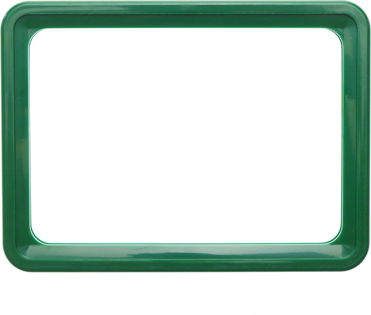PrimeMatik - Frame voor borden en posters A6 150x110mm groen voor bewegwijzering