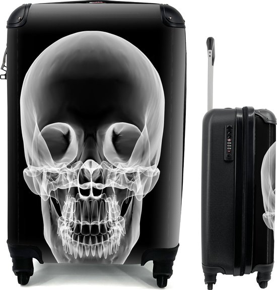 MuchoWow® Koffer - Een doorzichtige illustratie van een schedel - Past  binnen 55x40x20... | bol.com