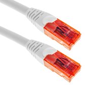 BeMatik - 20 m ultraflexibele witte Cat 6a UTP Ethernet-netwerkkabel