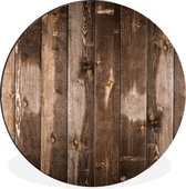 WallCircle - Wandcirkel - Muurcirkel - Planken - Hout - Wood - Aluminium - Dibond - ⌀ 60 cm - Binnen en Buiten