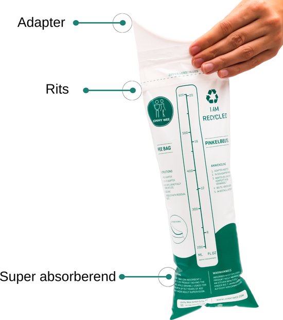 Jonhy Wee Noodtoilet, 3 stuks