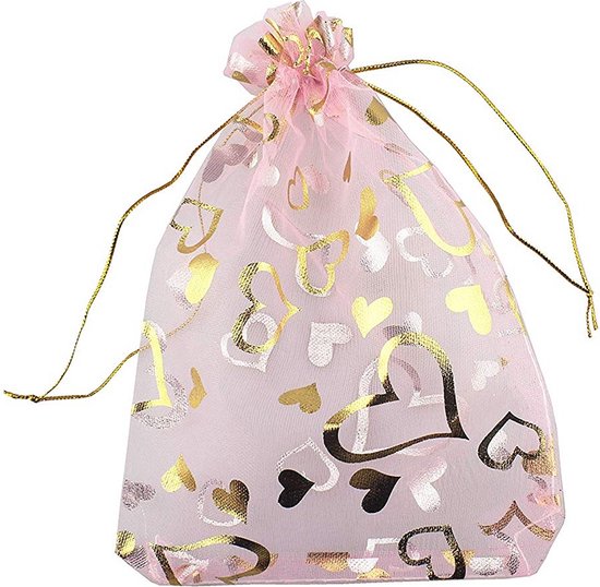 Organza zakje wit middel 10 x 15 cm