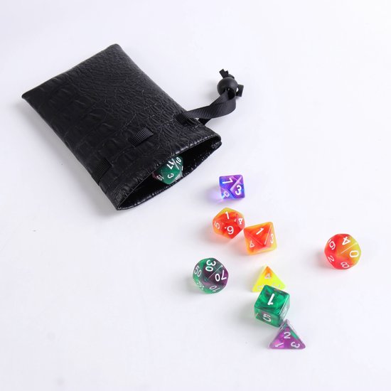 Thumbnail van een extra afbeelding van het spel Lapi Toys - Dungeons and Dragons dobbelstenen mega set - D&D dobbelstenen - D&D polydice - 3 sets (21 stuks) - Acryl - Met gratis dice bag - Meerkleurig