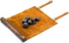 Afbeelding van het spelletje Lapi Toys - Dungeons and Dragons polydice speelmat - DnD dice tray - D&D scroll - Dice pouch - Dobbelpiste - Met opbergruimte - Kunstleer - Bruin