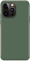 Xqisit NP Silicone case Anti Bac hoesje voor iPhone 14 Pro Max - groen