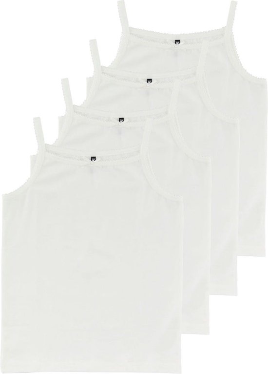 Little Pieces Topje dames - 4 Pack Off white - maat 146/152 (146-152) - Meisjes Kinderen - Katoen/elastaan- 17120549-146-152