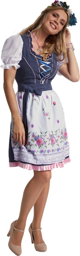 dressforfun - Mini-Dirndl Garching model 2 L - verkleedkleding kostuum halloween verkleden feestkleding carnavalskleding carnaval feestkledij partykleding - 304667