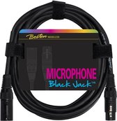 microfoonkabel, zwart, 1 meter, 1 x XLR3f + 1 x XLR3m