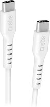 SBS TECABLE15TCC100W câble USB 1,5 m USB C Blanc
