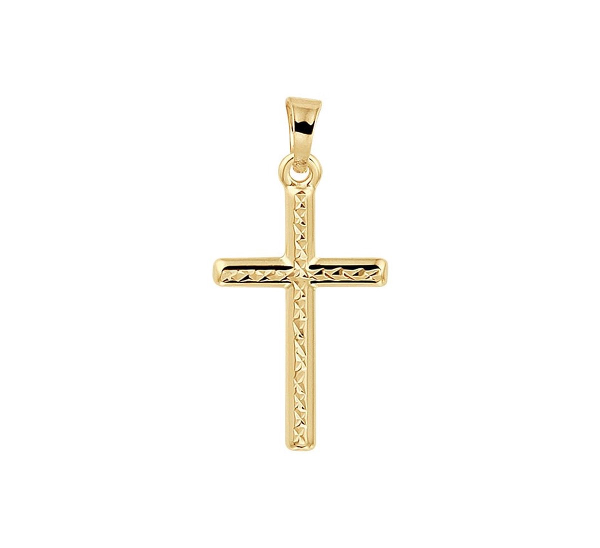 Geelgouden Hanger kruis gediamanteerd 4023326