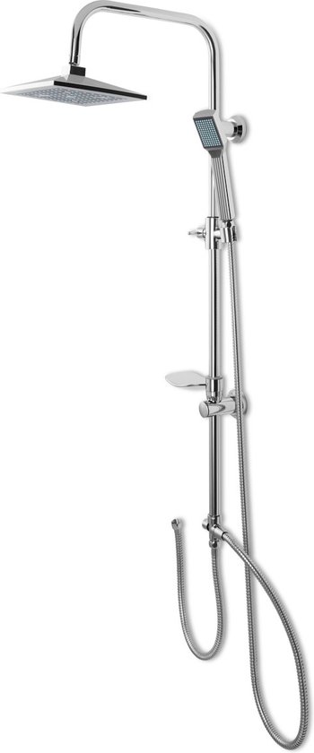 Lifa Bathing Zilveren Douchesysteem - Verstelbare Doucheset - RVS en ABS - Regendouche en Handdouche - Chroom - Incl. Bevestigingsmateriaal
