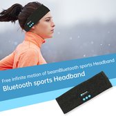 Sport hoofdband met Bluetooth - Geïntegreerde afneembare speakers (koptelefoon functie) - Oplaadbaar via USB - Afspelen Muziek - Bellen - grijs