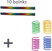 Kattenspeelgoed Boinks - Medium - 10 Stuks met kattenveertjes