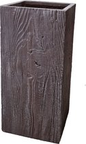 Plantenbak Fiberclay vierkant Galant 40x40x80 cm Wood | Galant wood