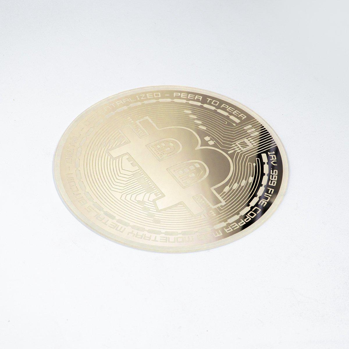 Bitcoin Klok - Crypto Deco - Goud - M 45 cm - Wandklok | bol
