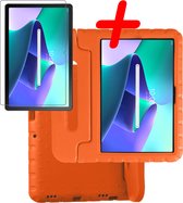 Hoesje Geschikt voor Lenovo Tab M10 Plus 3rd Gen Hoesje Kinder Hoes Shockproof Cover Met Screenprotector - Kindvriendelijke Hoesje Geschikt voor Lenovo Tab M10 Plus (3e Gen) Hoes Kids Case - Oranje