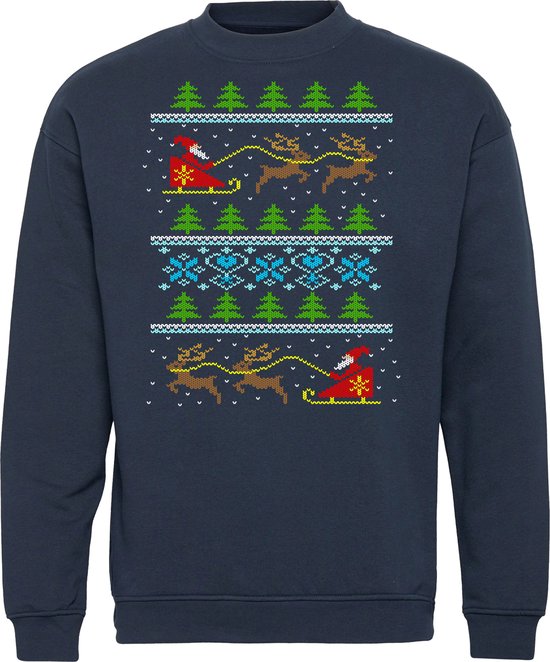 Kersttrui Arrenslee | Foute Kersttrui Dames Heren | Kerstcadeau volwassenen | Kerst | Navy | maat XXL