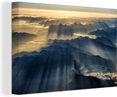 Canvas Schilderij Himalaya zonsopkomst - 60x40 cm - Wanddecoratie