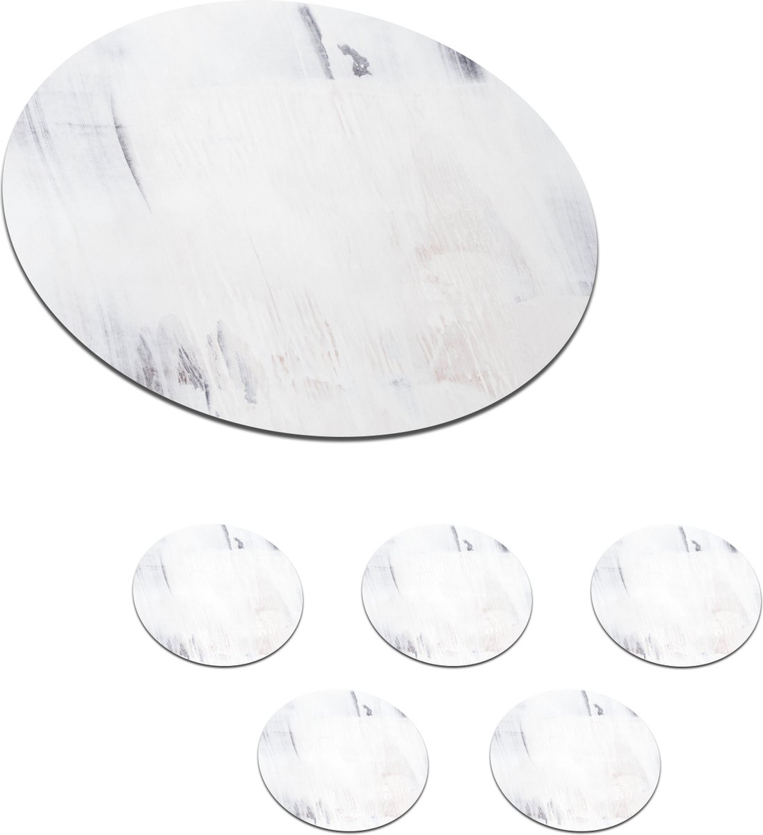 Onderzetters voor glazen - Rond - Acrylverf - Verf - Design - 10x10 cm - Glasonderzetters - 6 stuks