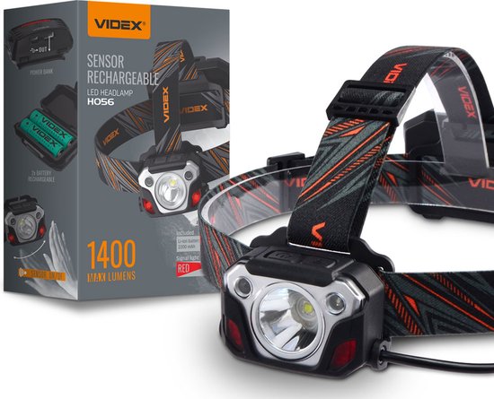 Professionele LED hoofdlamp 20 watt – oplaadbaar – 1400 lumen – sensor