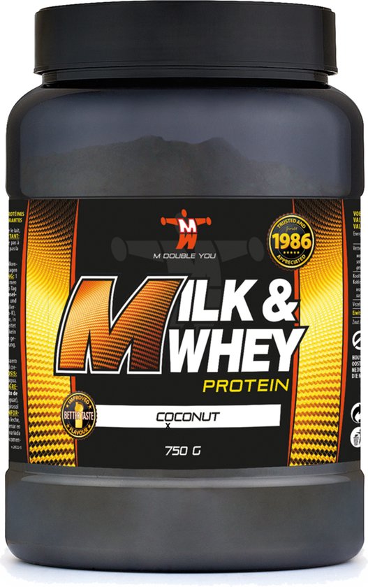 klok Clam Bedenk Milk & Whey Proteïne (Coconut - 750 gram) - M DOUBLE YOU - Whey Protein -  Eiwitpoeder... | bol.com