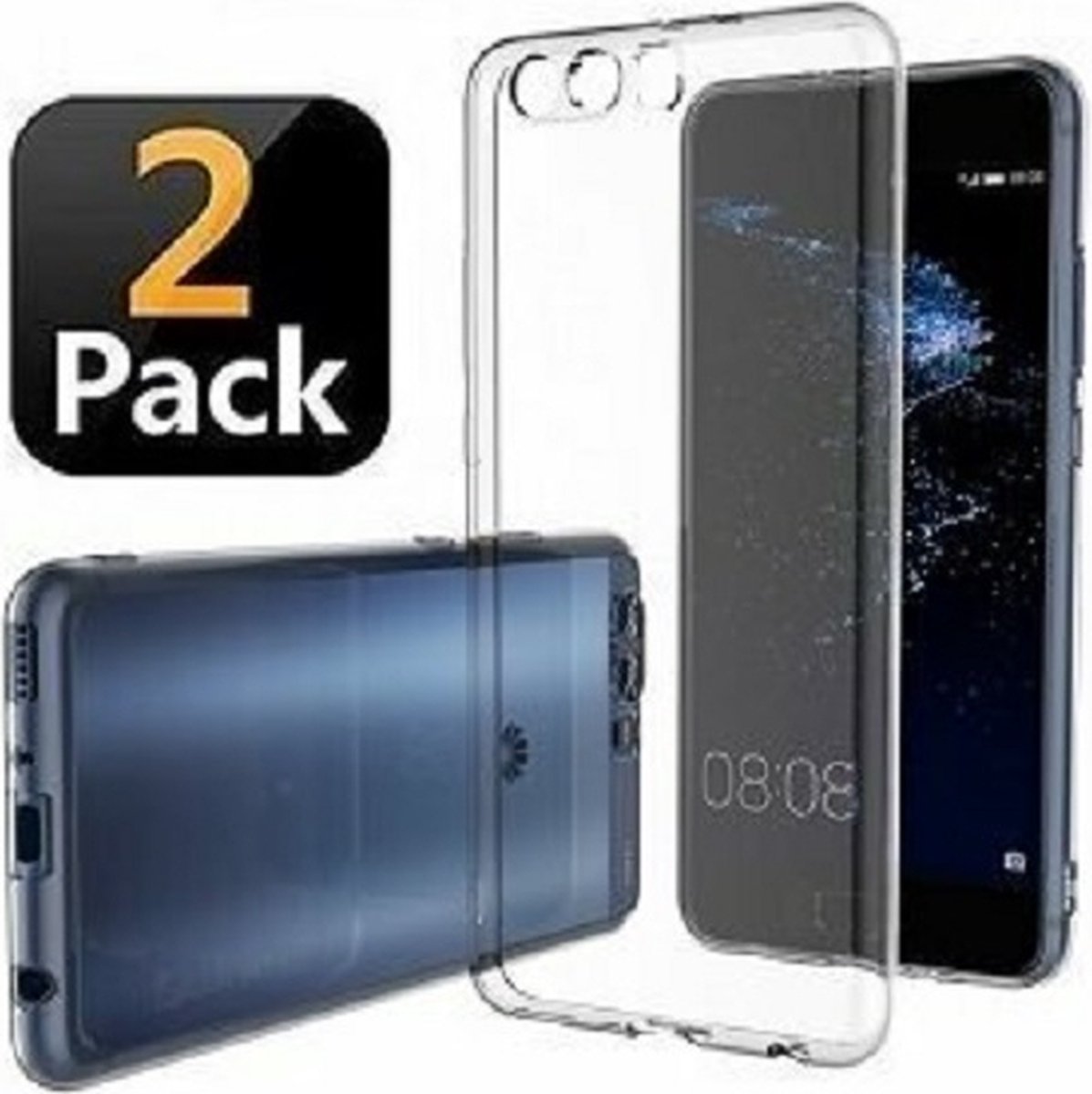 Huawei P10 Hoesje Siliconen TPU Transparant 2x
