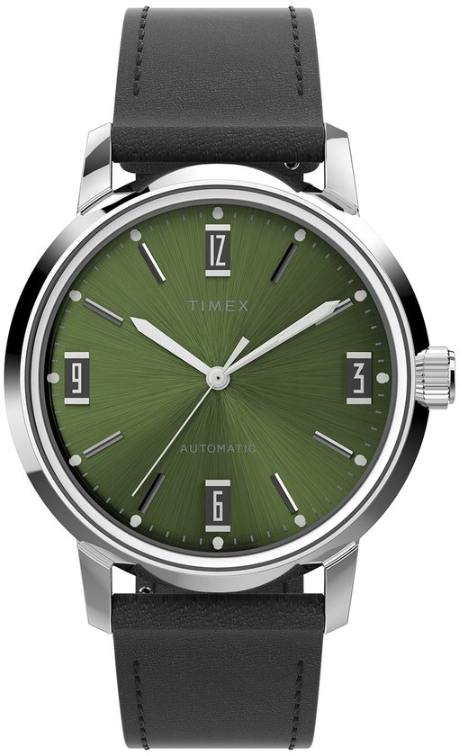 Timex Marlin Automatic TW2V44600 Horloge - Leer - Zwart - Ø 40 mm