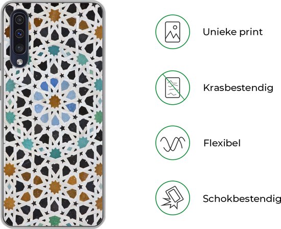 Coque Samsung Galaxy A50 - Détail Mosaïque Marocaine - Siliconen