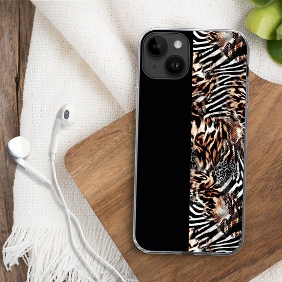 Convient pour Apple Iphone 14 Plus - Housse souple - Fourrure - Design - Animaux - Coque de téléphone en Siliconen