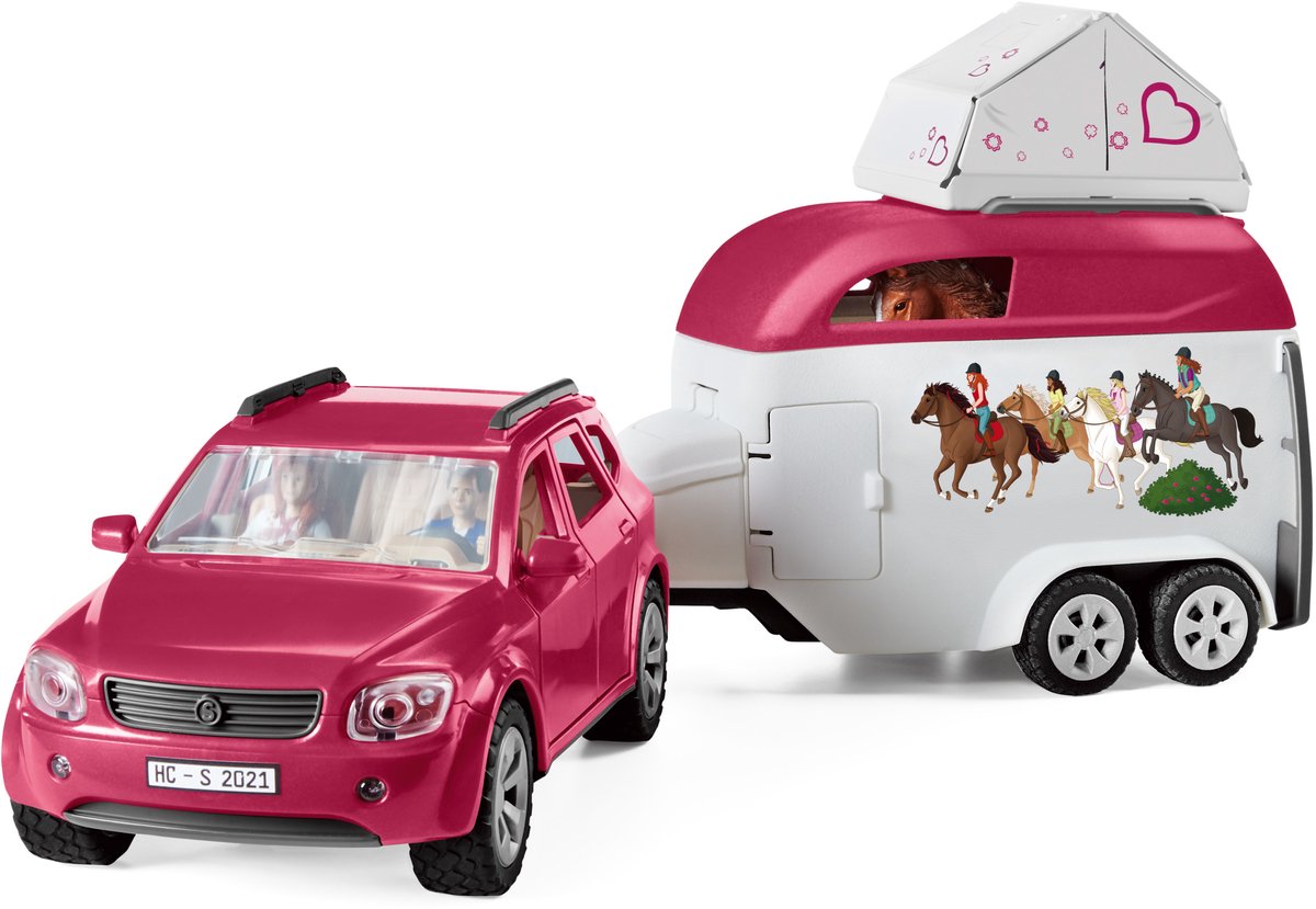 schleich HORSE CLUB Speelfigurenset - Avontuur met auto en paardentrailer - Kinderspeelgoed voor Jongens en Meisjes - 5 tot 12 jaar - 18 Onderdelen - 42535 — afbeelding 16