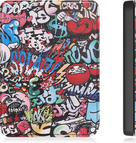 Hoesje Geschikt voor Kobo Clara 2E Hoes Bescherm Hoesje Case Sleep Cover - Hoes Geschikt voor Kobo Clara 2E Hoesje - Graffity van Hoesje  — afbeelding 5