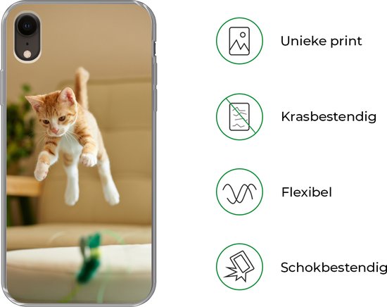 Coque iPhone XR - Chat - Printemps - Jouets - Coque de téléphone en Siliconen