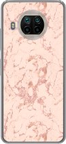 Geschikt voor Xiaomi Mi 10T Lite 5G hoesje - Marmer print - Rose goud - Patronen - Chic - Siliconen Telefoonhoesje