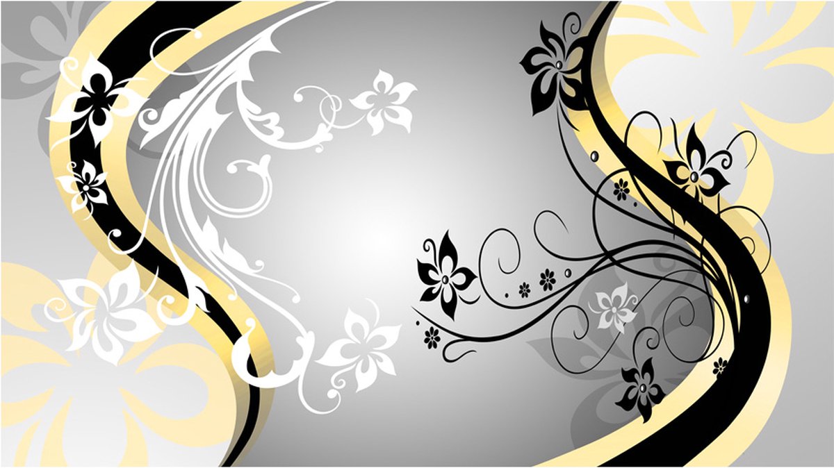 Fotobehang XXL - Art-flowers (yellow).