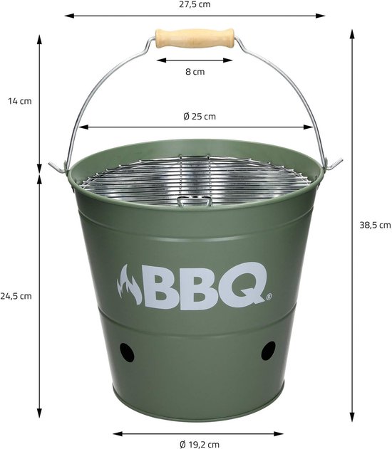 ECD Germany - Grillschaal met grillrooster en draaggreep Rocky van ECD Germany — afbeelding 4
