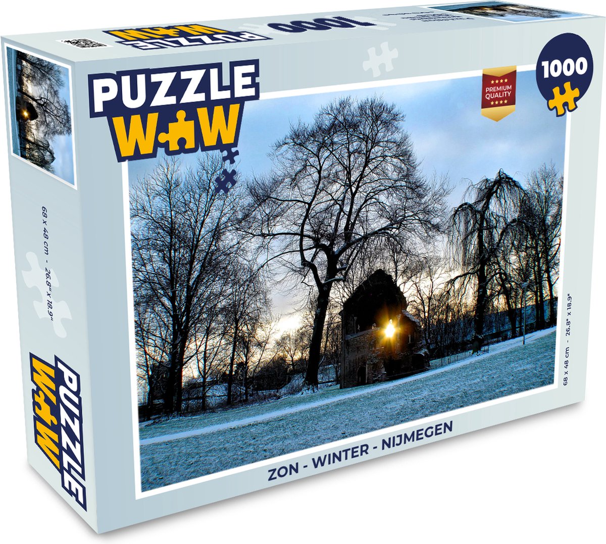Puzzel Zon - Winter - Nijmegen - Legpuzzel - Puzzel 1000 stukjes volwassenen