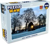 Puzzel Zon - Winter - Nijmegen - Legpuzzel - Puzzel 1000 stukjes volwassenen