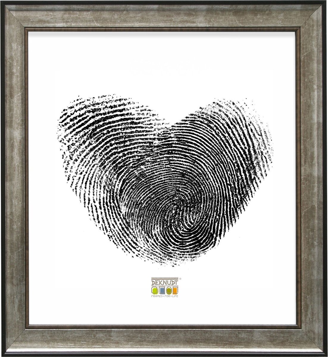 Deknudt Frames fotolijst S873D2 - zilver met bies - hout - foto 30x40