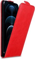 Cadorabo Hoesje voor Apple iPhone 12 PRO MAX in APPEL ROOD - Beschermhoes in flip design Case Cover met magnetische sluiting