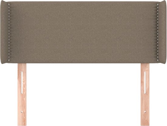 vidaXL-Hoofdbord-met-randen-93x16x78/88-cm-stof-taupe